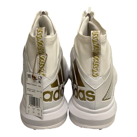 Adidas Nasty Torsion Lineman Football Cleats Men\'s White & Gold Size 14 HP8822 main image 6